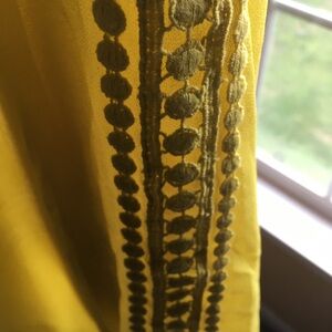 Lane Bryant Yellow Tunic with Embroidered Detail